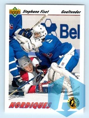 1991-92 Upper Deck #452 Stephane Fiset Quebec Nordiques